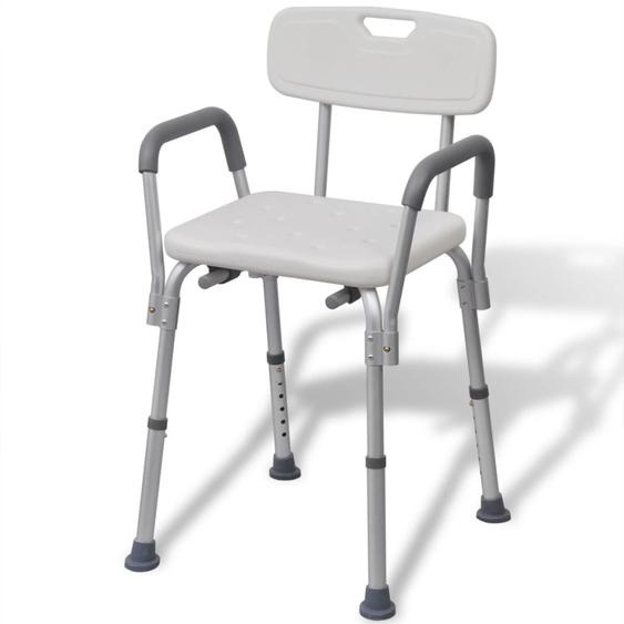 Chaise de douche Aluminium Blanc
