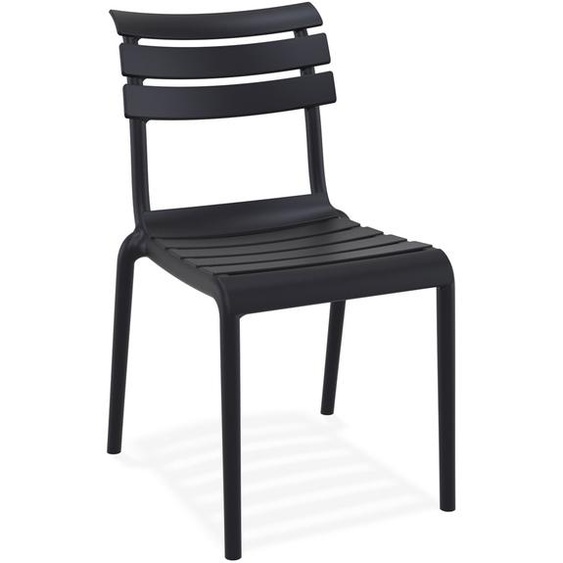 Chaise de jardin CHALA noire en matière plastique
