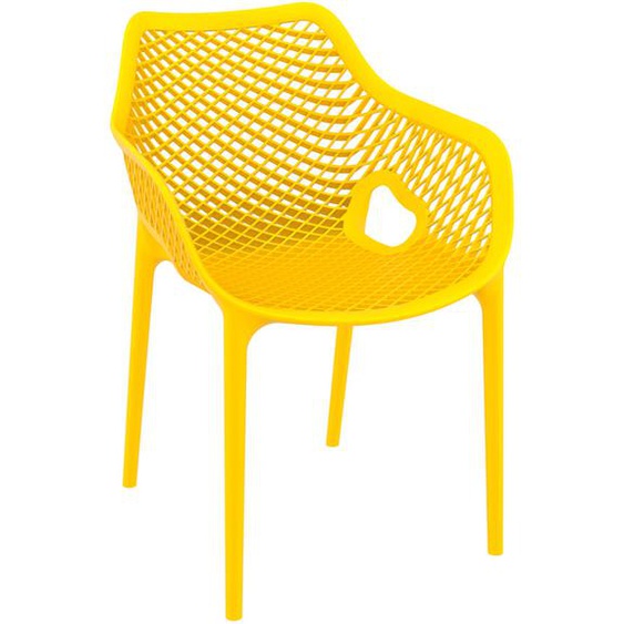 Chaise de jardin / terrasse SISTER jaune en matière plastique