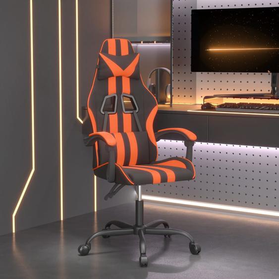 Chaise de jeu Noir et orange Similicuir