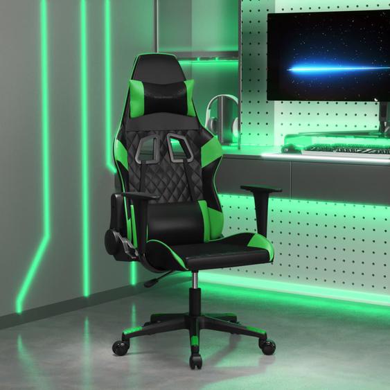 Chaise de jeu Noir et vert Similicuir