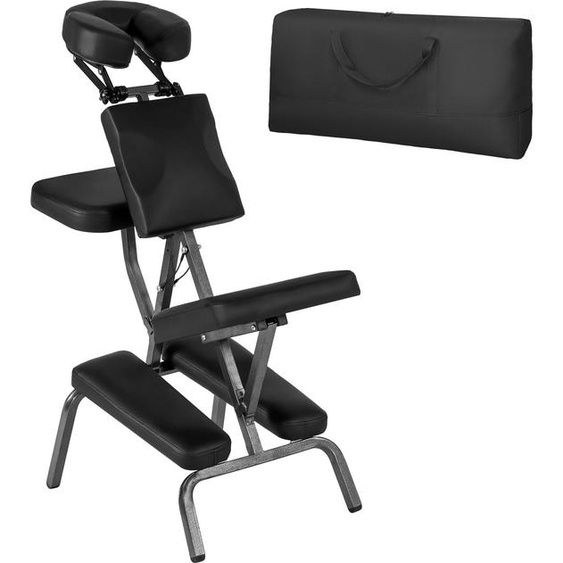 Chaise de massage, avec rembourrage épais, sac de transport - noir