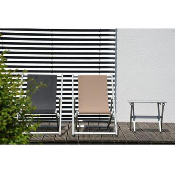 Chaise de plage Rimini - anodisé/noir
