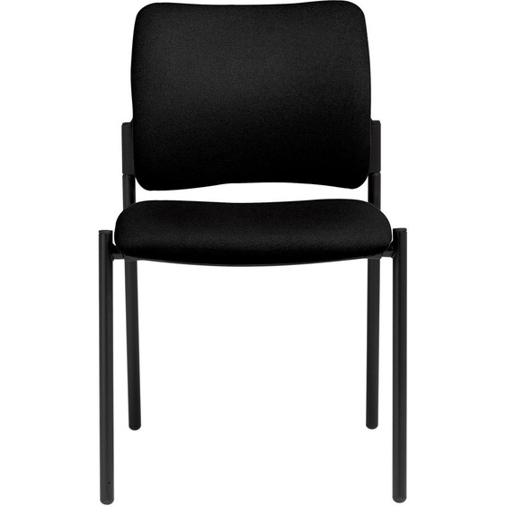 Chaise de réunion BILBAO Tissu et Métal Noir - Dossier