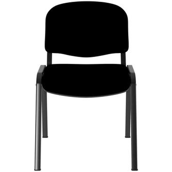 Chaise de réunion et d’accueil First - Tissu Noir