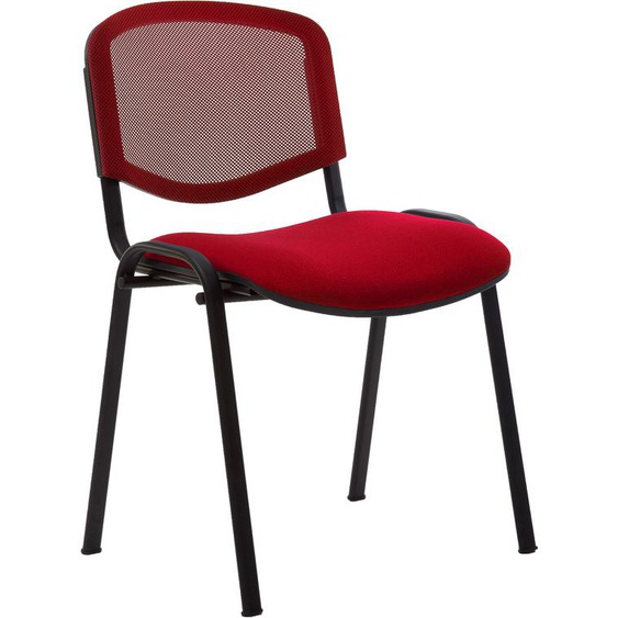 Chaise  de réunion et visiteur First Maille filet tissu -  Rouge