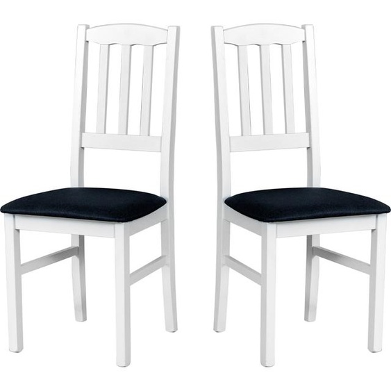 Chaise de salle à manger 2 x BOS 3, blanc, neve 100
