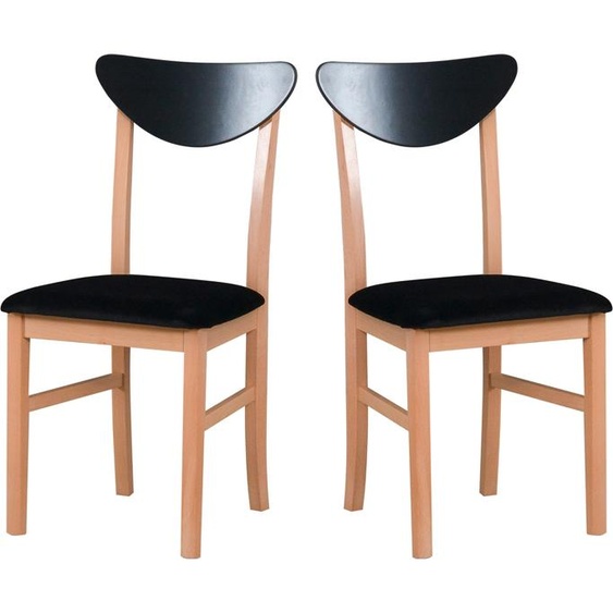 Chaise de salle à manger 2 x Leo 2, hêtre naturel