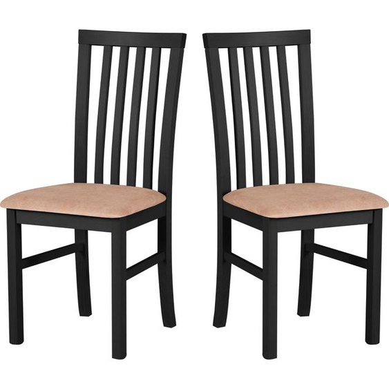 Chaise de salle à manger 2 x Milano 1, noir