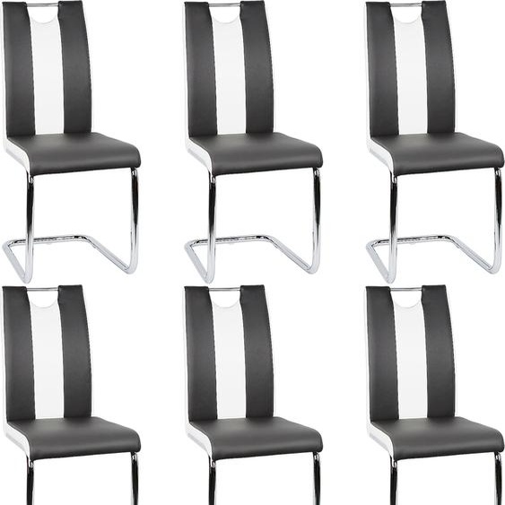 chaise de salle à manger à 6 pieds Chaise à haut dossier