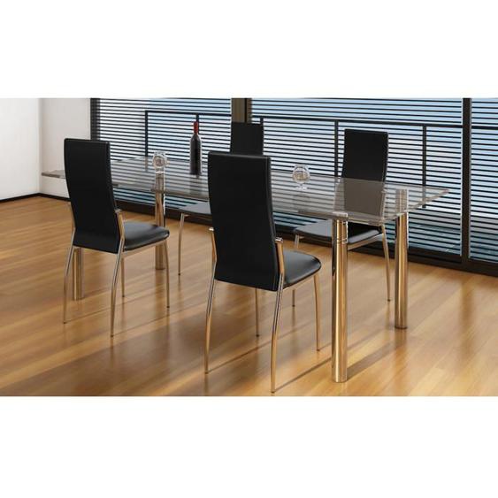 Chaise de salle à manger alu (lot de 4) 54 x 43 x 100 cm 60570