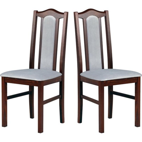 Chaise de salle à manger, bois chêne massif Chaise Chaise de cuisine - Set 2x BOS 2 noyer