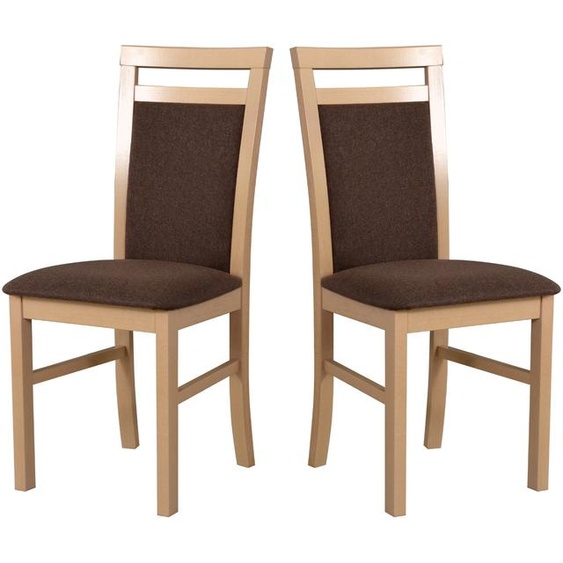 Chaise de salle à manger, bois chêne massif Chaise Chaise de cuisine - Set 2x MILANO 5 sonoma