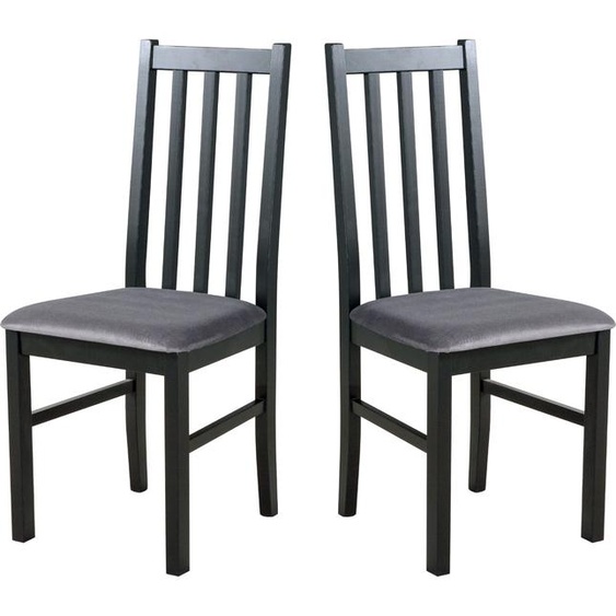CHAISE DE SALLE À MANGER - Lot de 2 Bos 10 noir kronos 22