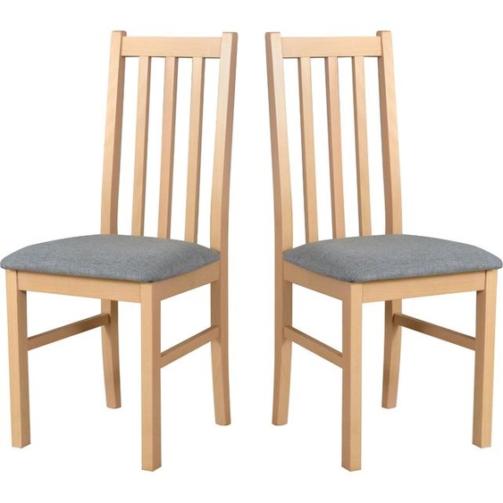 Chaise de salle à manger, bois de chêne massif Chaise Chaise de cuisine - Set 2x BOS 10, sonoma
