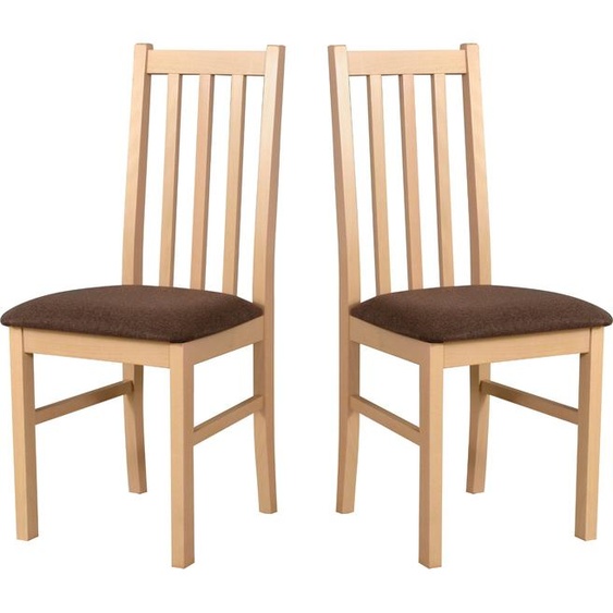 Chaise de salle à manger, bois de chêne massif Chaise Chaise de cuisine - Set 2x BOS 10, sonoma