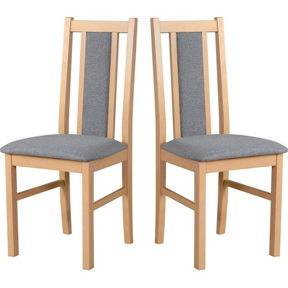 Chaise de salle à manger, bois de chêne massif Chaise Chaise de cuisine - Set 2x BOS 14 sonoma