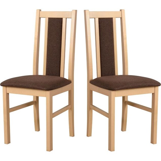Chaise de salle à manger, bois de chêne massif Chaise Chaise de cuisine - Set 2x BOS 14 sonoma