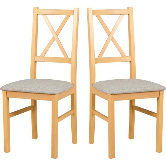 Chaise de salle à manger, bois de chêne massif Chaise Chaise de cuisine - Set 2x Nilo 12, grandson