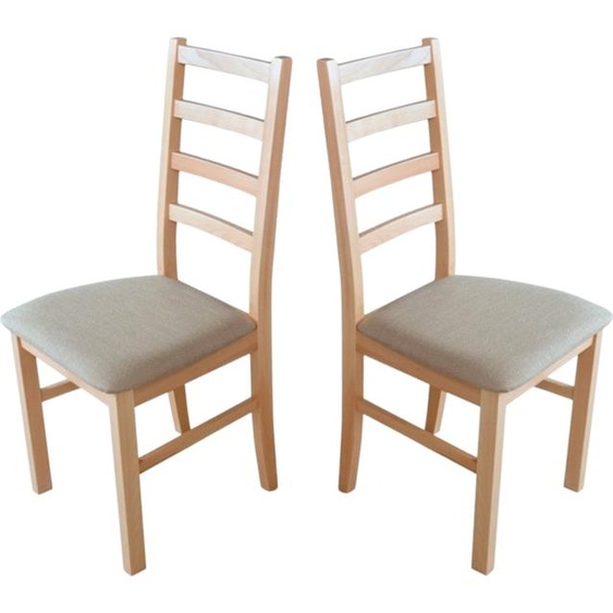 Chaise de salle à manger, bois de chêne massif Chaise Chaise de cuisine - Set 2x Nilo 8 , hêtre