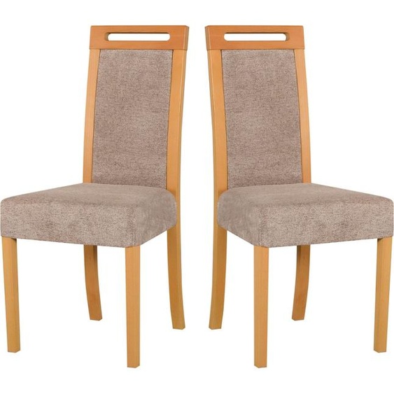 Chaise de salle à manger, bois de chêne massif Chaise Chaise de cuisine - Set 2x Roma 5 grandson
