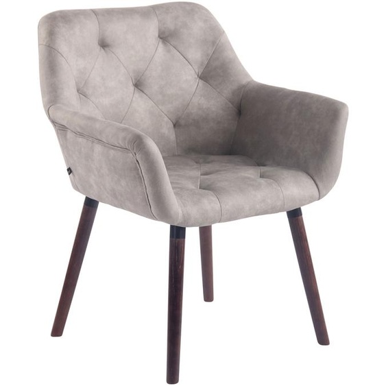 Chaise de salle à manger Cassidy Vintage en similicuir noix