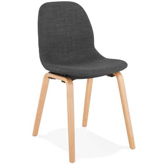 Chaise de salle à manger CELTIK en tissu gris style scandinave