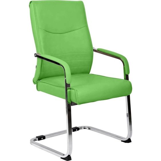 Chaise de salle à manger CLP Hobart, simili cuir vert