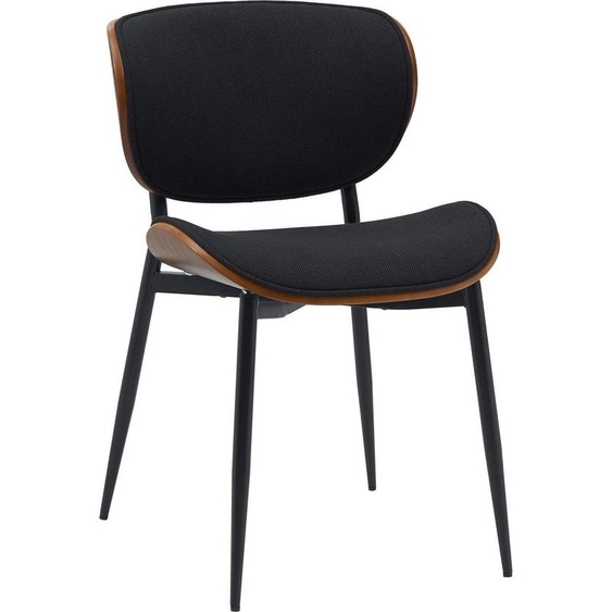 Chaise de salle à manger élégante - chaise assise - grand confort dassise, entretien facile | Couleur : noyer/noir | Matériau : poussière