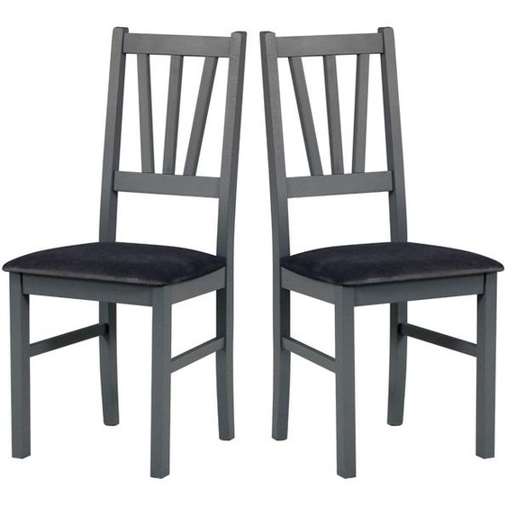 CHAISE DE SALLE À MANGER - Lot de 2 Bos 5 graphite kronos 22