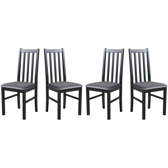 CHAISE DE SALLE À MANGER - Lot de 4 Bos 10 noir kronos 22