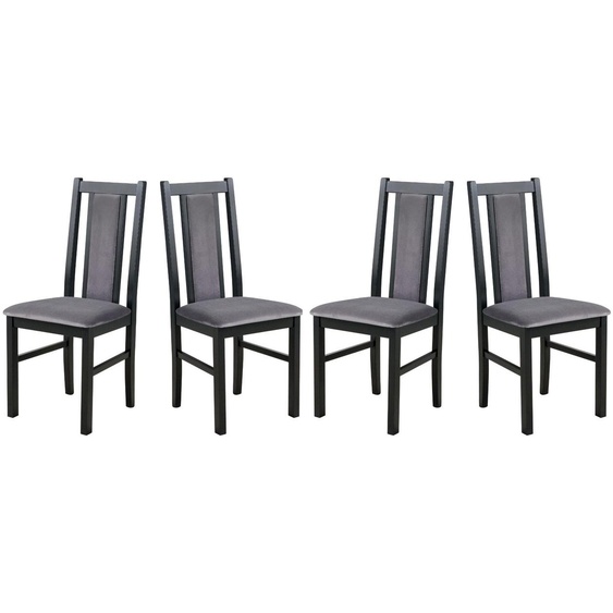CHAISE DE SALLE À MANGER - Lot de 4 Bos 14 noir kronos 22