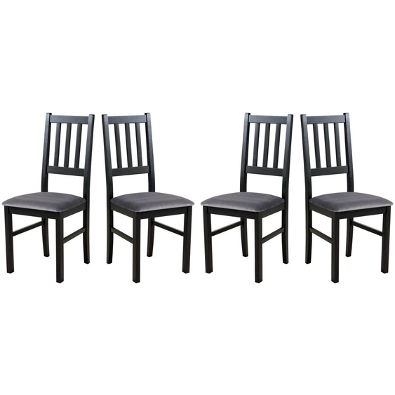 CHAISE DE SALLE À MANGER - Lot de 4 Bos 4 noir kronos 22