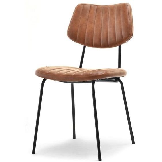 Chaise de salle à manger MARIANGELA - marron / noir