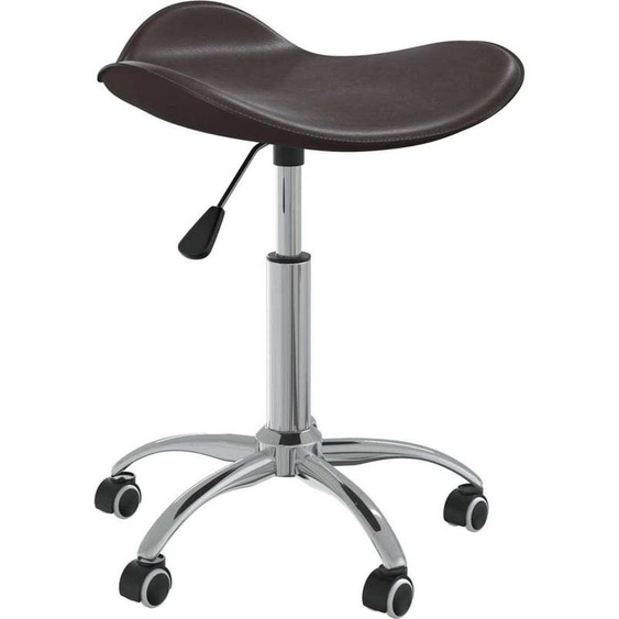 Chaise pivotante de salle à manger Marron Similicuir