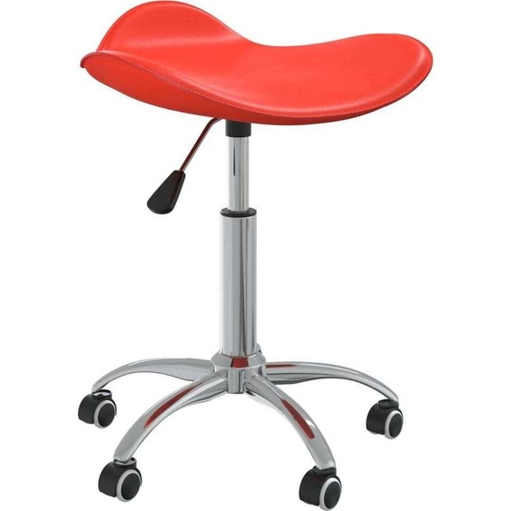 Chaise pivotante à manger Rouge Similicuir