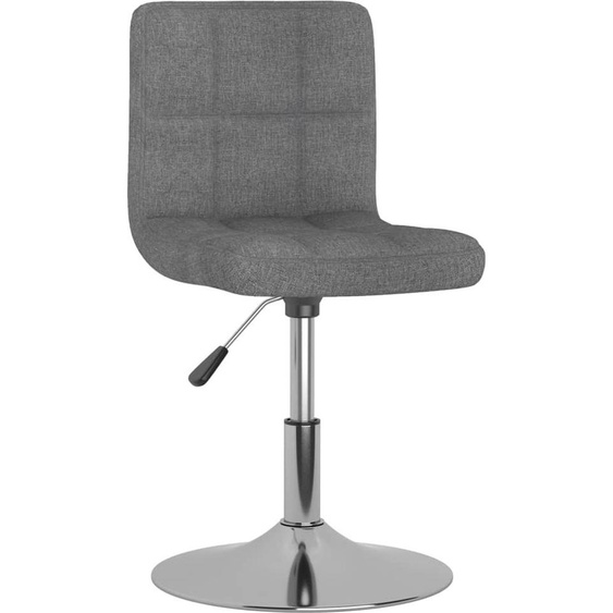 Chaise pivotante à manger Gris clair Tissu