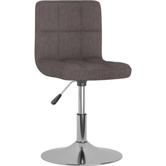 Chaise pivotante de salle à manger Taupe Tissu