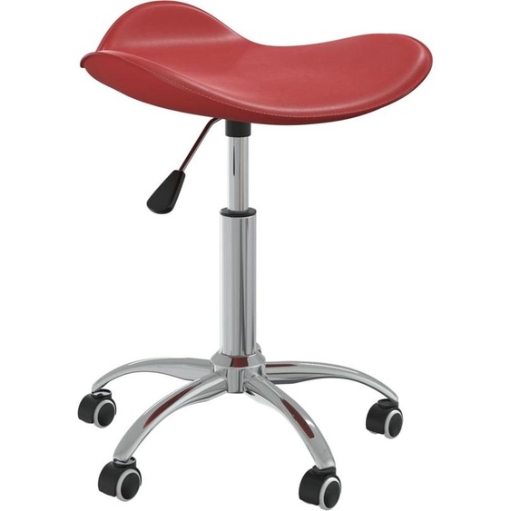 Chaise pivotante à dîner Rouge bordeaux Similicuir
