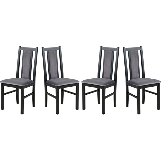 CHAISE DE SALLE À MANGER - Lot de 4 Bos 14 noir kronos 22