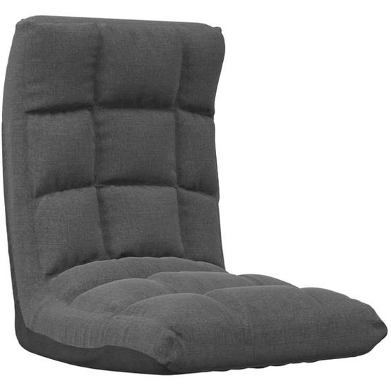 Chaise de sol Pliable Tissu gris foncé