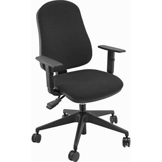 Chaise de travail Tuber noire avec accoudoirs réglables unisit sisy/br/fr