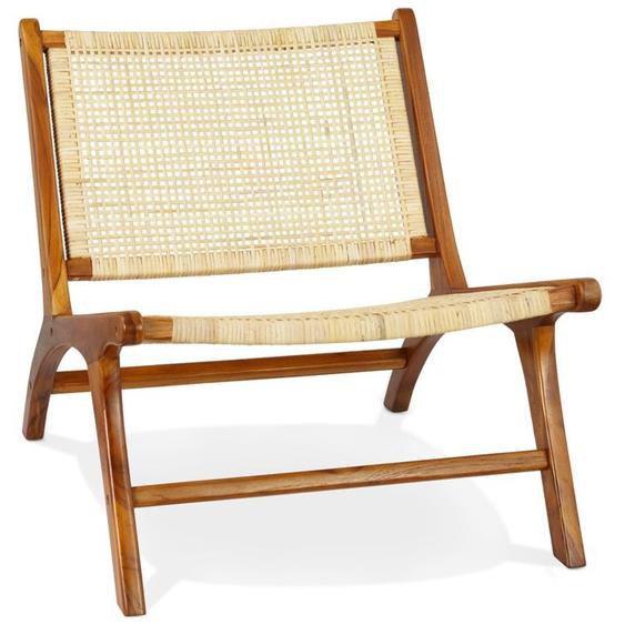 Chaise design - ALTEREGO - FIGARO -Beige - Bois - 78x65x70 cm