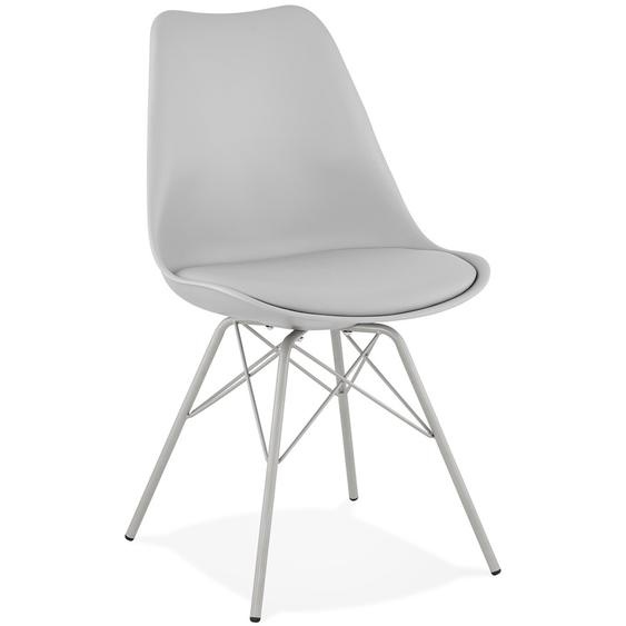 Chaise design BYBLOS grise style industriel