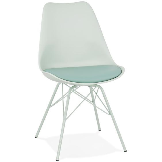 Chaise design BYBLOS vert clair style industriel
