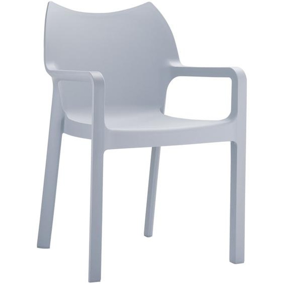 Chaise design de terrasse VIVA grise claire en matière plastique