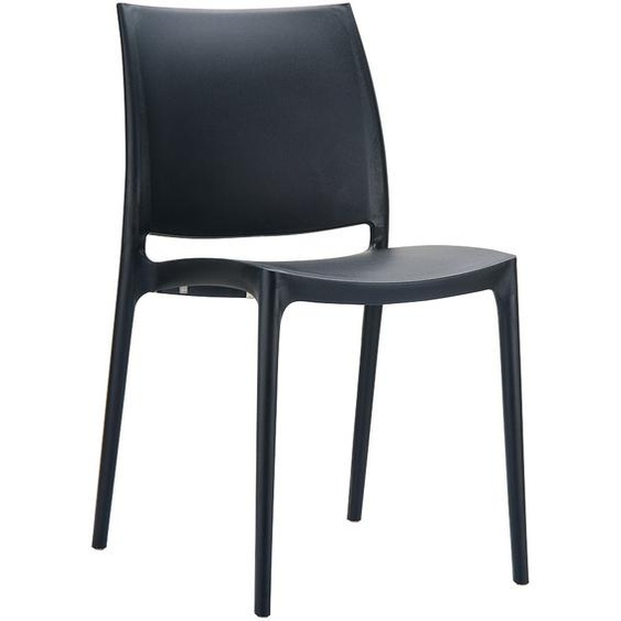 Chaise design ENZO en matière plastique noire