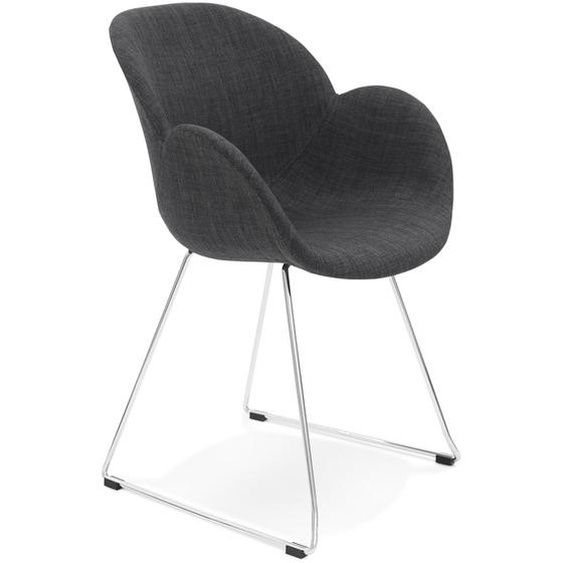 Chaise design JUMBO gris foncé en tissu