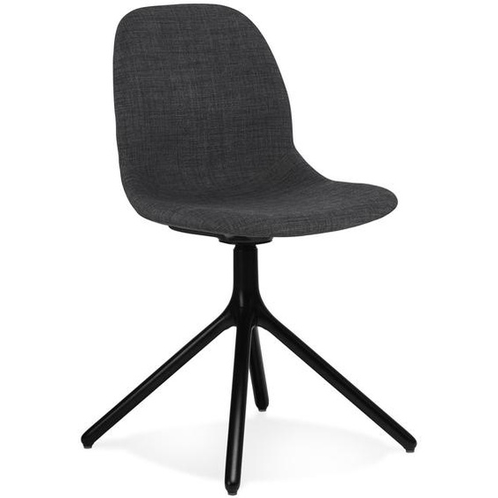Chaise design PAVONIS en tissu gris foncé