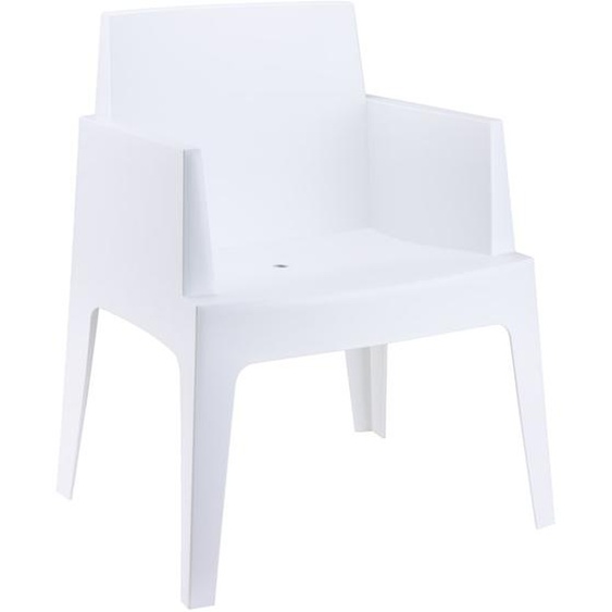 Chaise design PLEMO blanche en matière plastique